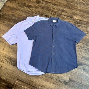 2x Coastaoro Button Up Shirt Short Sleeve Mens XL Casual Hawaiian Vacation